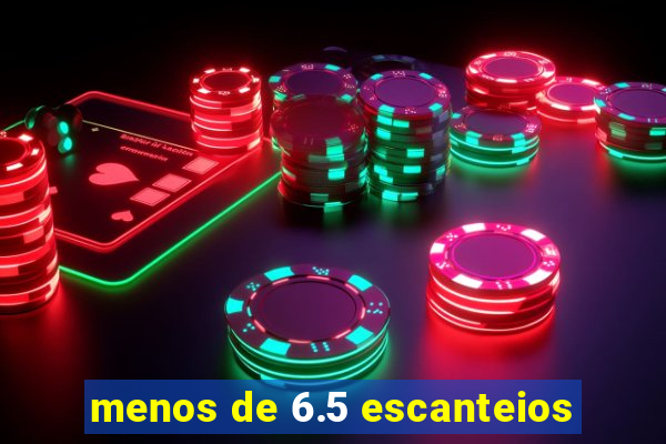 menos de 6.5 escanteios