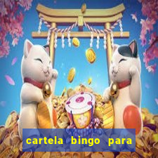 cartela bingo para cha de cozinha imprimir gratis