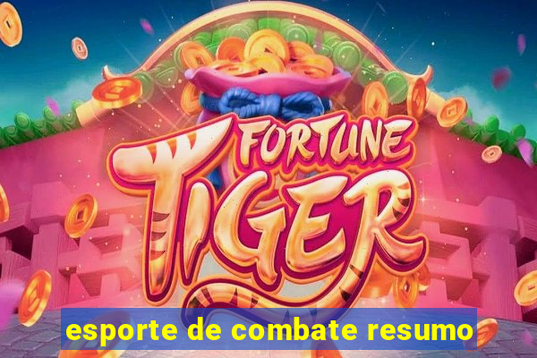 esporte de combate resumo