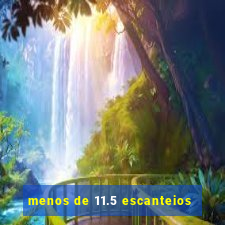 menos de 11.5 escanteios