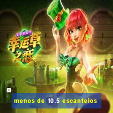 menos de 10.5 escanteios