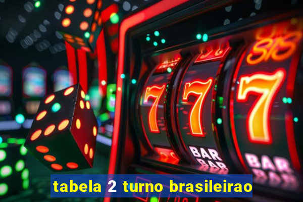 tabela 2 turno brasileirao