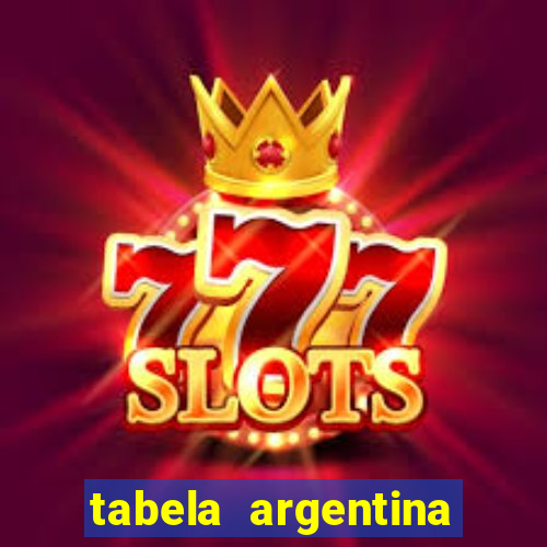 tabela argentina torneo betano