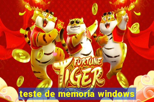 teste de memoria windows