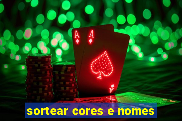 sortear cores e nomes