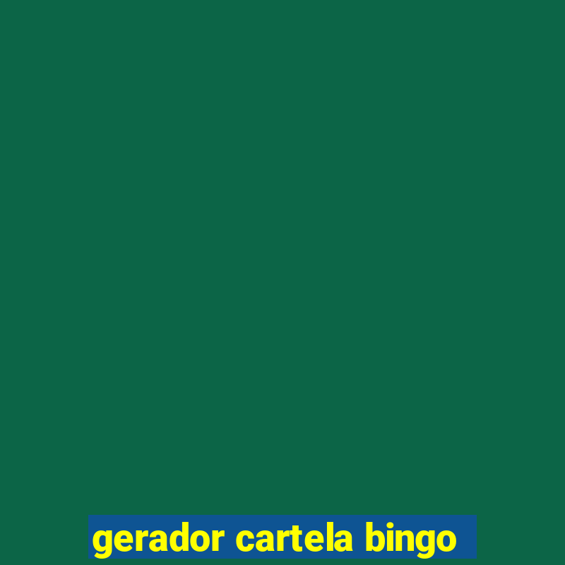 gerador cartela bingo