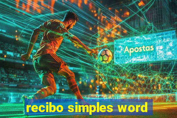 recibo simples word