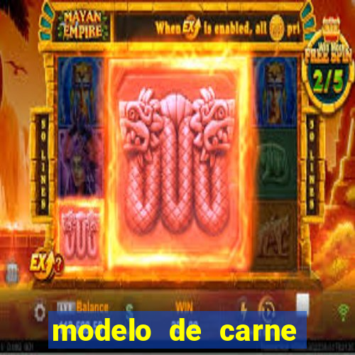 modelo de carne para pagamento