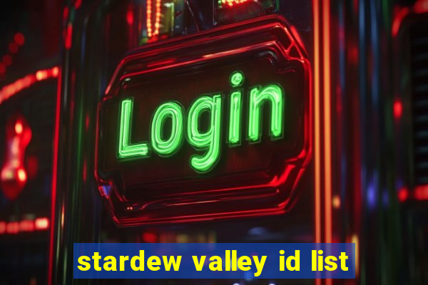 stardew valley id list