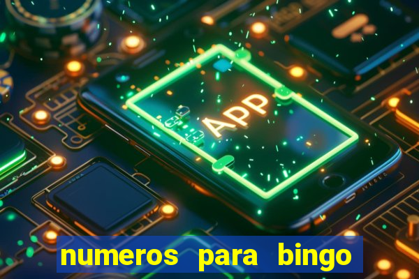 numeros para bingo de 1 a 90