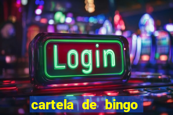 cartela de bingo pra imprimir