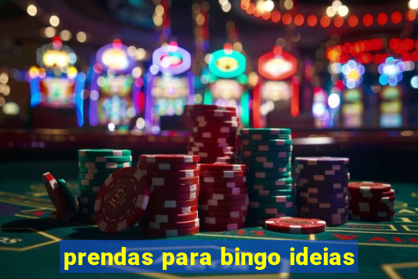 prendas para bingo ideias