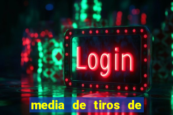 media de tiros de meta por jogo