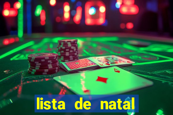 lista de natal para imprimir