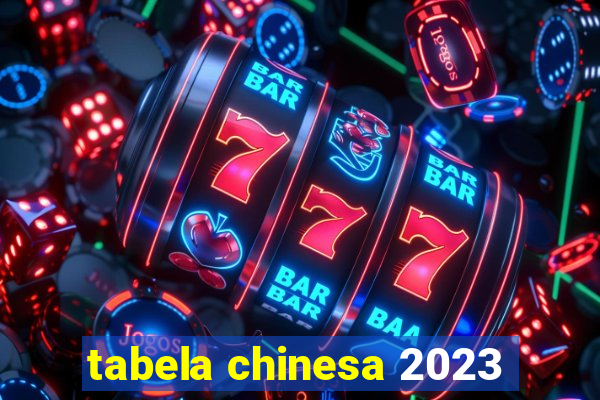 tabela chinesa 2023