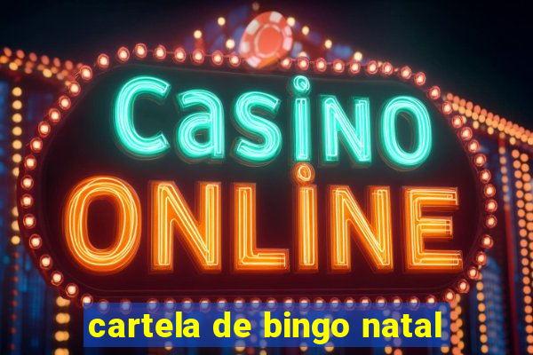 cartela de bingo natal